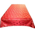 thumbnail image 3 of Heavy Brocade Shiny Christmas Tablecloth Christmas Trees Red, 3 of 5