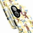 thumbnail image 2 of Curious Monkey Yellow Gingham Phone Case – Ice Cream, Balloons & Bows Cartoon Dual Layer Phone Cover for iPhone 11/12/13/14/15/16 Mini Pro Max Plus, 2 of 6