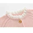 thumbnail image 5 of 6M-3 T Infant Toddler Baby Girls Cardigan Sweater Long Sleeve Button Down Knitted Outwear Fall Winter Knit Tops,1 Pack,Pink,6-9 Months, 5 of 7
