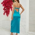 thumbnail image 6 of Elainilye Fashion Party Dresses for Women 2024 Summer Sleeveless Chest Wrapped High Waist Elastic Open Back Sexy Evening Dress,Blue, 6 of 6