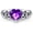7, variant on Natural Amethyst Promise Ring for Women 8mm Heart Shaped Real Amethyst Rings 925 Sterling Silver Vintage