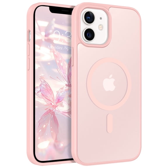 for iPhone 11/XR Case Super Magnetic [Compatible with MagSafe] TPU Protective Translucent Matte Smooth, phone case for iPhone 11/XR, Pink