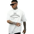 thumbnail image 6 of [2025 New Model]【Hot】Round-neck short-sleeved T-shirtGORGLITTER Men's Crewneck T Shirt Letter Graphic Short Sleeve Casual Drop Shoulder Oversized TeeHip-hop street style, 6 of 10