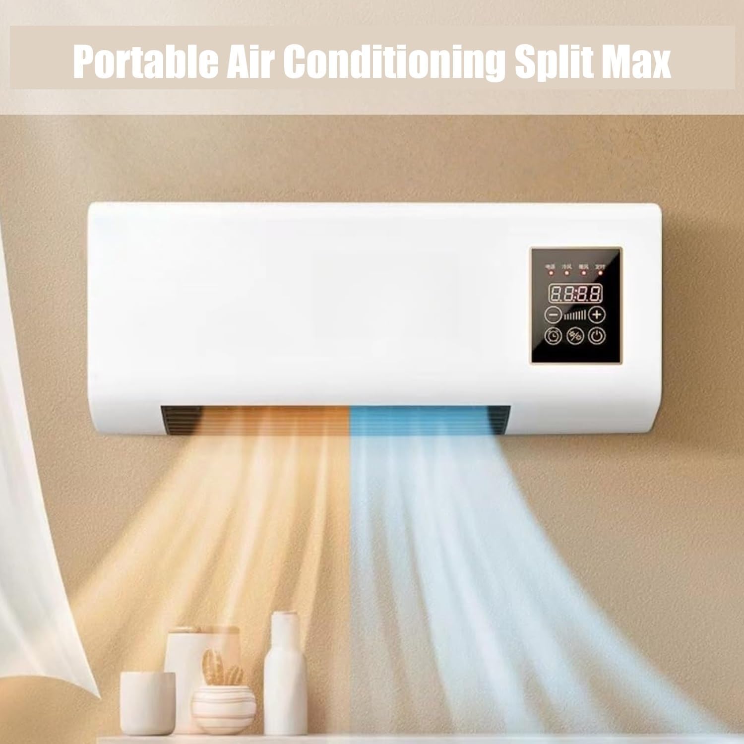 Split Max Air Conditioner 110V, Portable Air Conditioning Split Max Fan with Remote, Energy Efficient for Home & Office