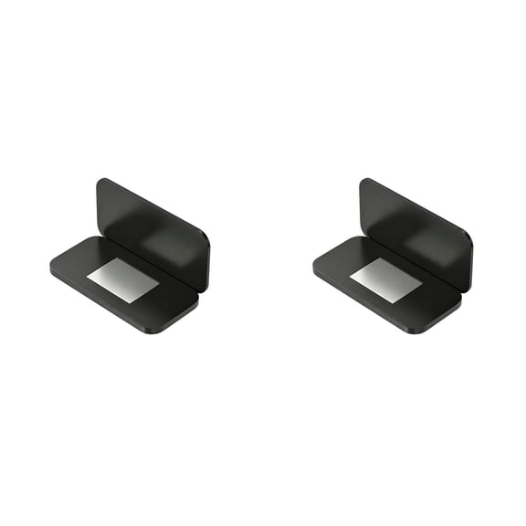 Adhesive Cabinet Door Magnetic Catch 2 Pack — Thin No Drill Drawer Magnets with Stainless Steel Plate for Kitchen Bathroom Closet Quiet Closure