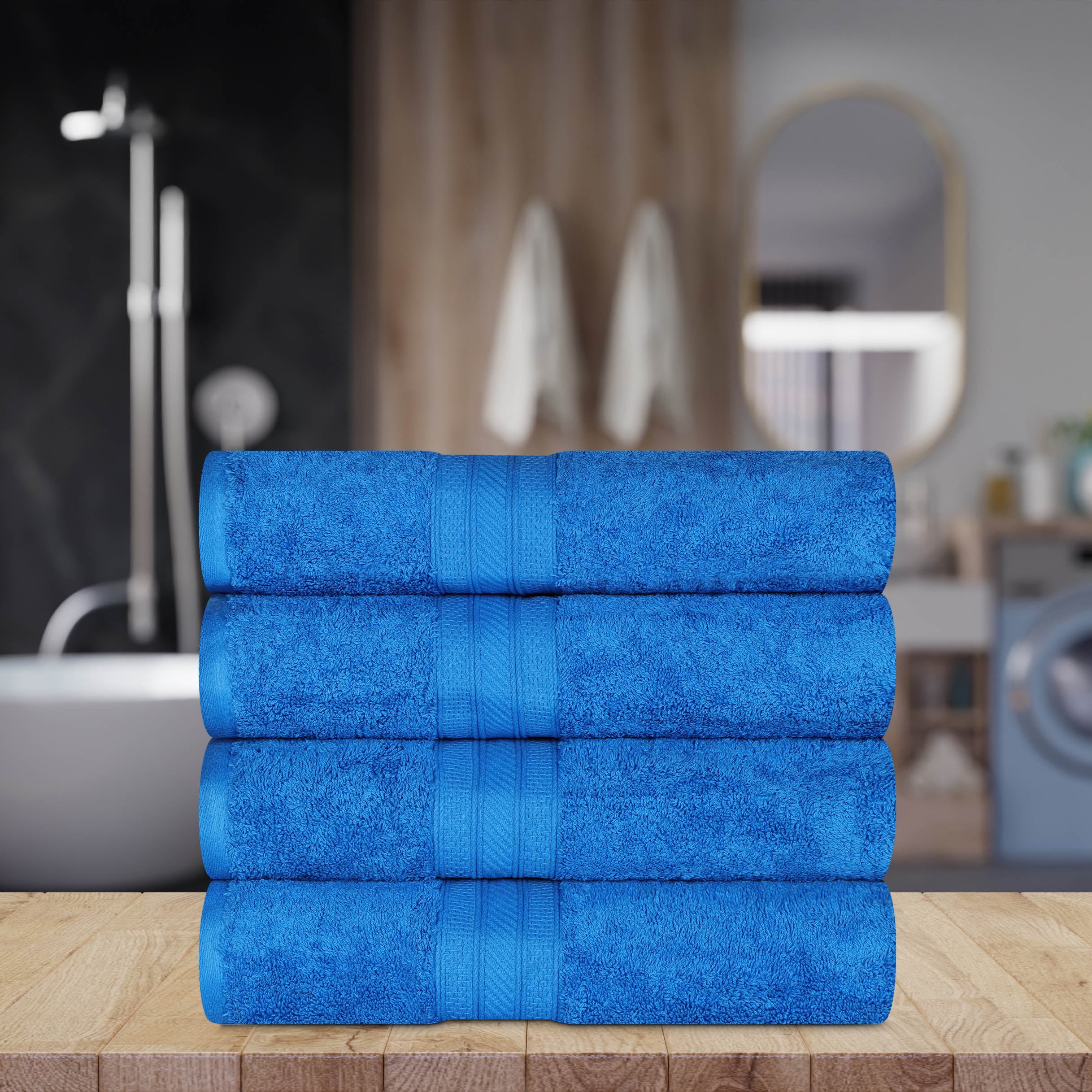 Mistyrose 4 Pack Oversized Bath Towels Set, Blue 35x70 Extra Large Towel  Microfiber Soft XL Bath Sheet Super Absorbent Bathroom Towels Set Quick Dry