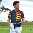 thumbnail image 3 of Fuzoiu Rainbow Sausages On Dark Slate Print Men's Polo Shirts Short Sleeve,Golf Shirts for Men,Mens Golf Shirt Moisture Wicking Quick-Dry-Large, 3 of 6