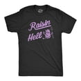 thumbnail image 1 of Mens Raisin Hell T Shirt Funny Evil Devil Fruit Joke Tee for Guys (Heather Black - RAISIN) - M, 1 of 4