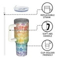thumbnail image 4 of OBREWU Pioneer Flower Tumbler with Handle and Lid,Pioneer Flower 40oz Double Wall Vacuum Insulated Tumbler,Cups Gift for Women and Men, 4 of 7