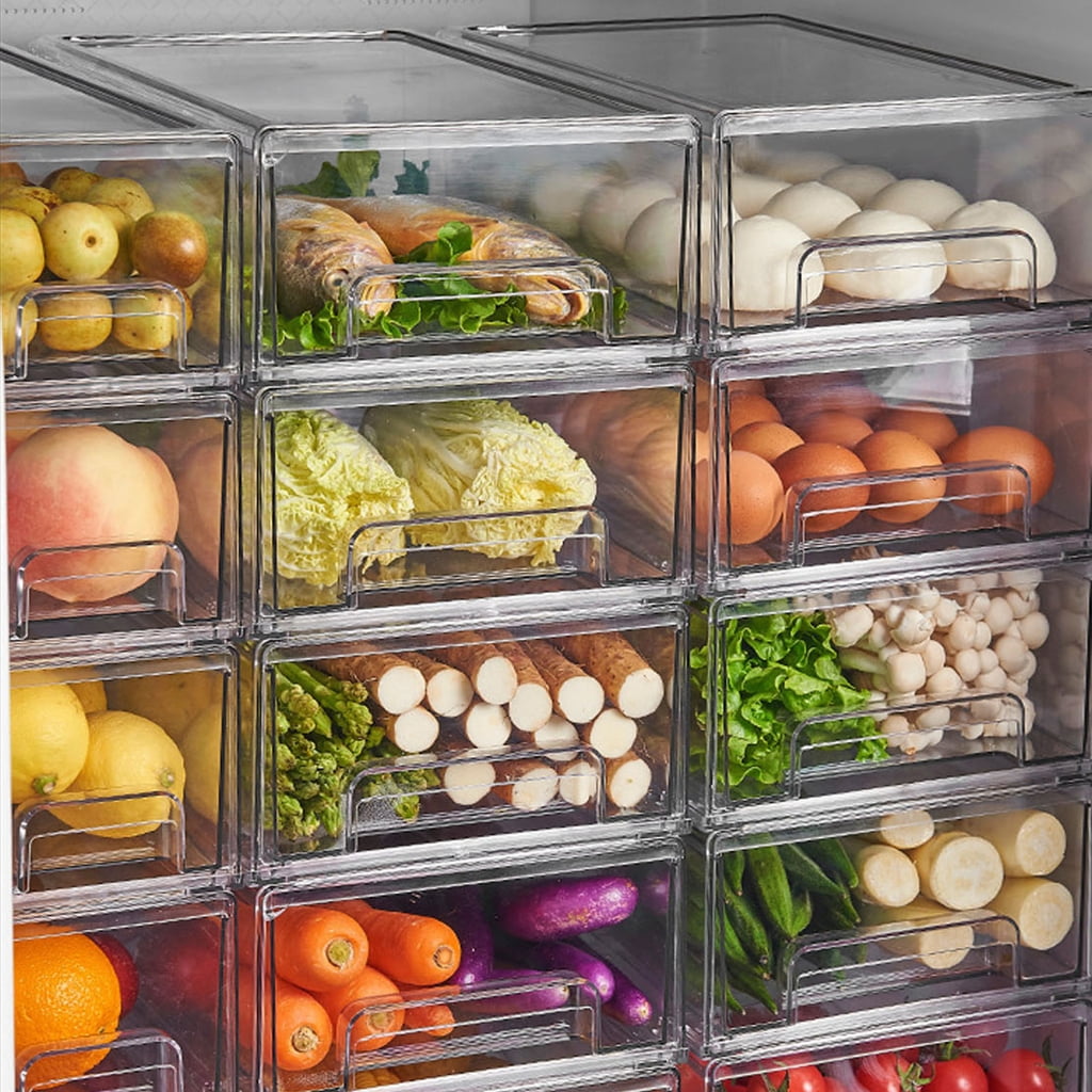 ZPAQI Convenient Refrigerator Drawer Efficient Fridge Storage Case with Eggs Trays