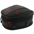 thumbnail image 4 of Motorcycle Rear Seat Tail Leather Pack Bag Expandable Luggage Bag PU, 4 of 6