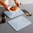 thumbnail image 1 of Feltree Kitchen Dining Table Cookware Tableware Heat Proof Draining Large Size Soft Rubber Insulated Placemat, 1 of 7