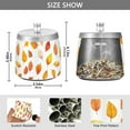thumbnail image 2 of Yayeee Ashtray with Lid for Cigarette Smokeless Stainless Steel Home Ash Holder, Orange Leaves, 2 of 7