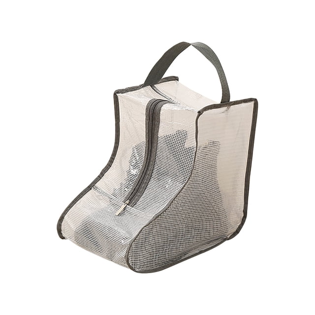 Cubierta protectora para botas transparente, protector para botas cortas, borde gris
