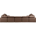 thumbnail image 3 of Meridian Furniture Indulge 234" Brown Vegan Leather U-Shaped Modular Sectional, 3 of 9