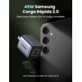 thumbnail image 2 of UGREEN Nexode 45W Cargador USB C GAN Portátil, PD Tipo C 25W+20W con 2 Puertos, Carga Rápido para Galaxy S25 S24 S23 S22 Ultra, Compatible con iPhone 17 Pro MAX 16 15, Pixel 9 8, 2 of 5