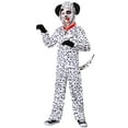 thumbnail image 2 of Delightful Dalmatian Costume for Kids, Spotted Dog One-piece, Hooded Jumpsuit with Collar for Halloween, 2 of 4