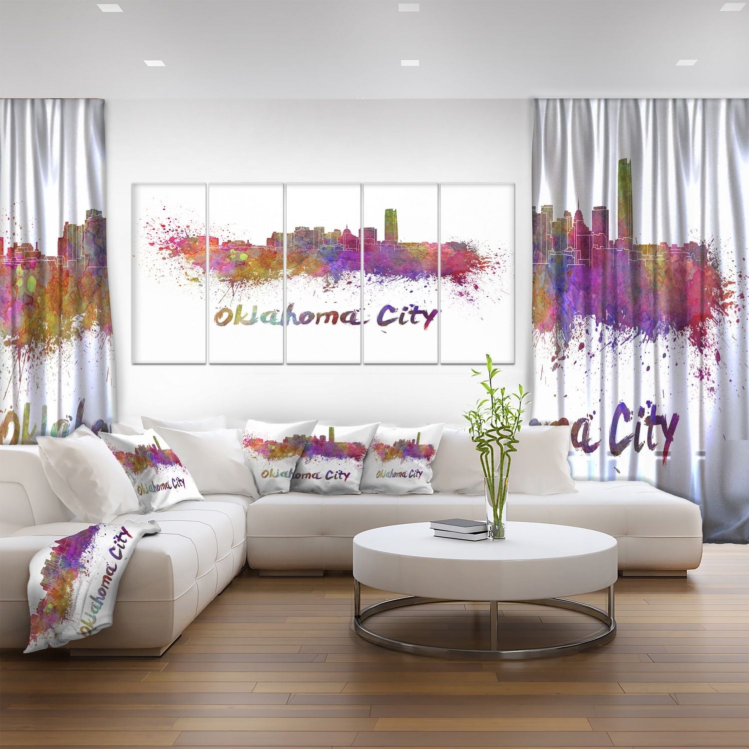 Design Art Oklahoma Skyline Canvas Print