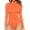 Long Sleeve Orange, variant on Women's Mock Turtle Neck Long Sleeve Tops Bodysuit Jumpsuit