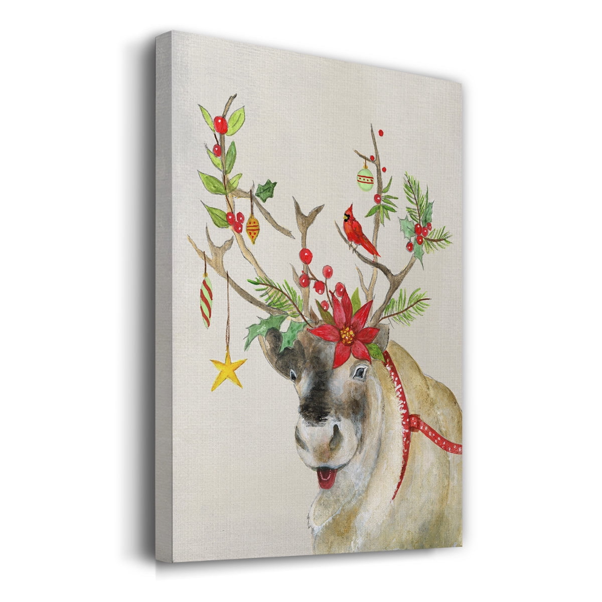 Playful Reindeer II- Gallery Wrapped Canvas