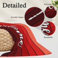 thumbnail image 3 of Red Wooden Grain Throw Pillow Cover, Pillowcase Protectors with Zipper, Breathable Decorative Lumbar Pillow Case Cover, Farmhouse Ombre Wood Stripes Rustic Pillow Shams for Couch Sofa 12x20Inch, 3 of 9