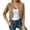 Khaki, variant on Women's Open Front Cropped Blazer Cardigan, 3/4 Sleeve Lapel Collar Relaxed Fit Short Layering Jacket