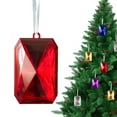 thumbnail image 2 of Jewel Ornaments - Acrylic Rectangle Jewel Hanging Decors Christmas Tree Hanging Ornaments Glitter Xmas Rectangle Gemstones for Wedding Holiday Party Decor, 2 of 9