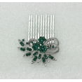 thumbnail image 3 of Faship Gorgeous Green Rhinestone Crystal Floral Hair Comb, 3 of 4