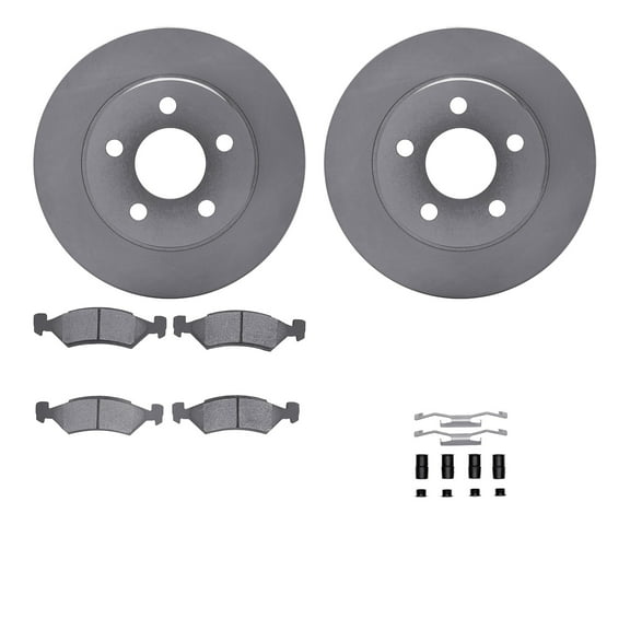 Dynamic Friction Company Front Brake Rotors with 5000 Advanced Brake Pads includes Hardware 6512-40091