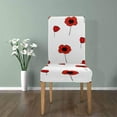thumbnail image 4 of RYLABLUE Red Poppy Stretch Chair Cover Protector Seat Slipcover for Dining Room Hotel Wedding Party Set of 1, 4 of 5