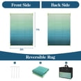 thumbnail image 6 of SUNDEREY Outdoor Rug 5'x8', Waterproof Reversible Plastic Straw Mat for Patio, RV & Camping - Lightweight Carpet for Deck, Balcony & Backyard, Teal, 6 of 9