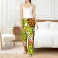 thumbnail image 5 of Uemuo Tropical Summer Fruit Pattern Women's Wide Leg Palazzo Lounge Pants with Pockets Light Weight Loose Comfy Casual Pajama Pants-X-Large, 5 of 9