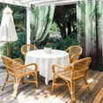 thumbnail image 2 of 1 Panel Outdoor Curtains for Patio Waterproof 54"x95" Teal Forest Weatherproof Privacy Outsides Curtains, Vintage Foggy Woods Tree Mysterious Grommet Thermal Drapes for Cabana Porch Pergola, 2 of 8
