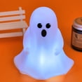 thumbnail image 3 of Cute Ghost Statue LED Night Lamp Soft Glow Flicker Free Energy-Saving Battery Powered Ghost Night Light Halloween Decoration, 3 of 8