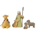 thumbnail image 1 of Christmas decorations decorations Tree And Stable Animals Surrounding New Life With Love And Warmth Build Holiday Tradition With Classic Set 4 Hand Painted Figures: Sheep Cam, 1 of 9