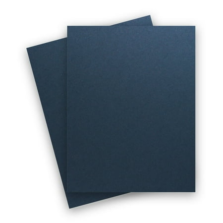 Metallic Deep Blue Ink 8-1/2-x-11 Cardstock Paper 25-pk -- PaperPapers 300 GSM (111lb Cover) Letter size Card Stock Paper - Business, Card Making, Designers, Professional and DIY