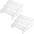 thumbnail image 1 of GHSDFBB Acrylic Display Risers, Clear Product Stand, Jewelry Display Riser,Shelf Showcase Fixtures For Collectibles Display (3 Sizes L (2Sets)), 1 of 7