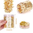 thumbnail image 2 of Golden Leaf Gilding Resin Flakes, 10g Gold Metallic Foil Flakes For Nail Art, Painting, Crafts, Slime And Resin Jewelry Making, Crafts, 2 of 4