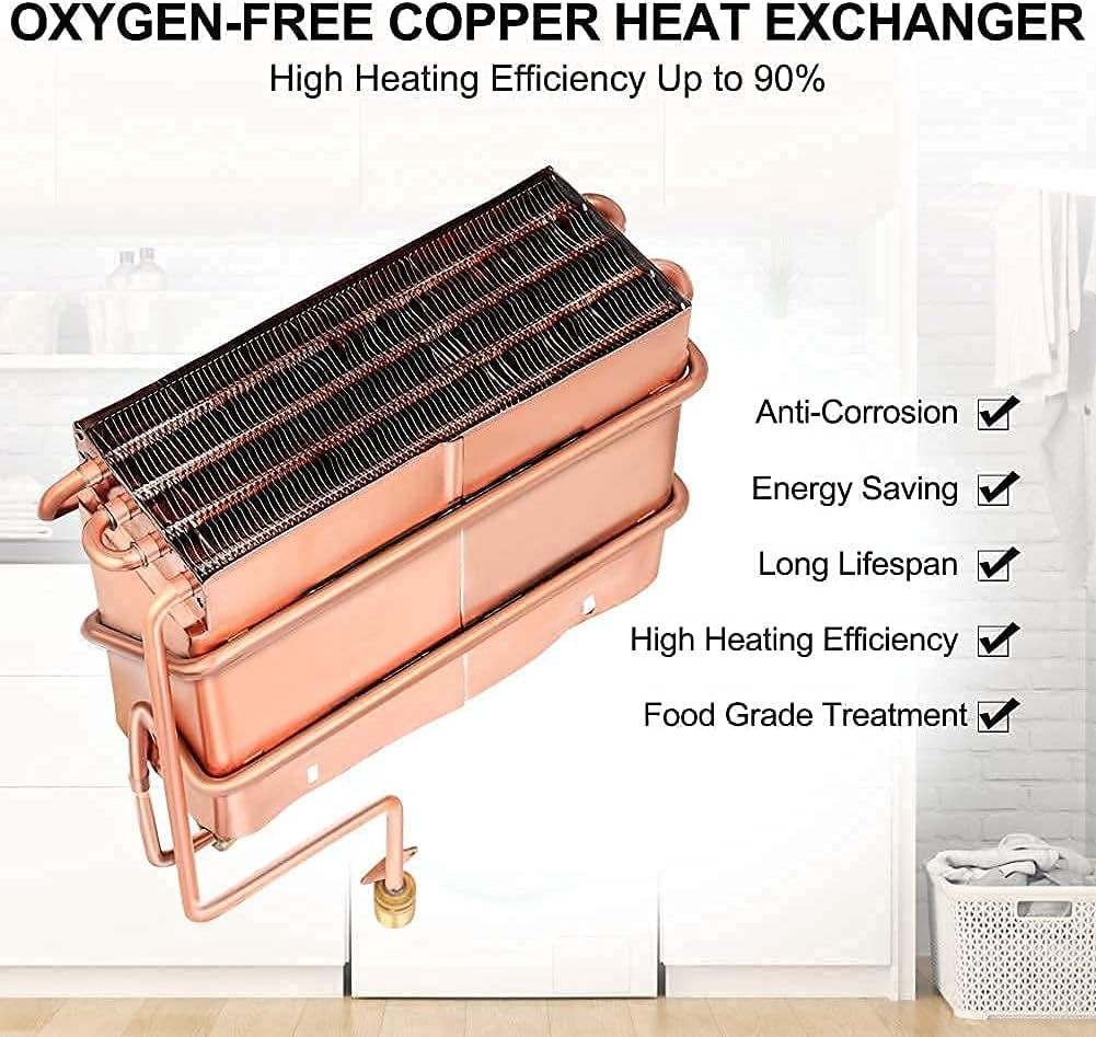 CAMPLUX Propane 3.18 GPM 82,000 BTU Tankless Water Heater BTU, Indoor, Energy-efficient