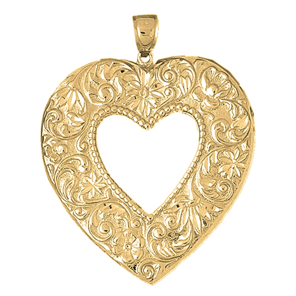 16 mm Jewels Obsession 14K White Gold Heart Pendant