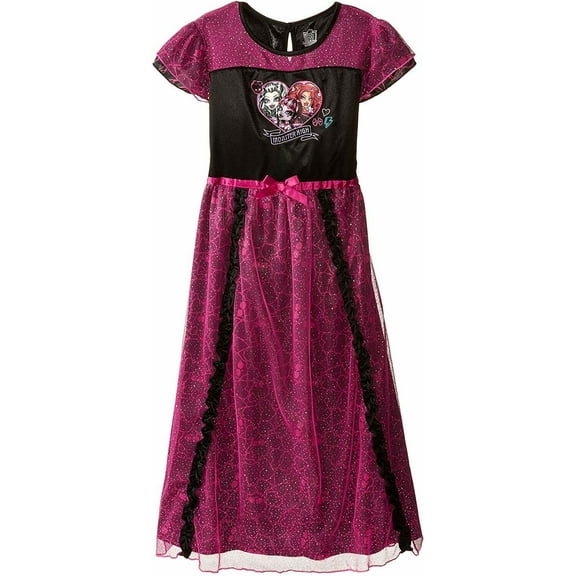 Monster High Short Sleeve Nightgown Pajama Girl Size S 6/6X