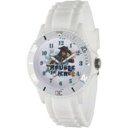 Disney Descendants 2 Uma Women's White Plastic Watch, White Bezel, White Plastic Strap