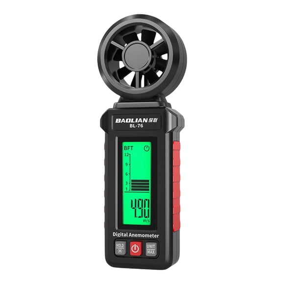 davian Handheld Anemometer Digital Wind Speed Gauge Portable Measuring Device Air Tester with Backlit Display PP Material Suitable for Sailing Fishi