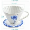 thumbnail image 4 of BLUE BREW 2PK (1-2 Cups) Ceramic Pour Over Coffee Dripper, Blue Cornflower - Artisan Series (BB1001-P2), 4 of 9