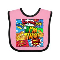 Inktastic I'm Two Comic Book Boys or Girls Baby Bib