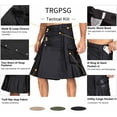 thumbnail image 4 of Men's Kilt Camo Scottish Utility Kilt, 25" Mens Kilt, Irish Highland Hybrid Kilts with Pockets, 4 of 5