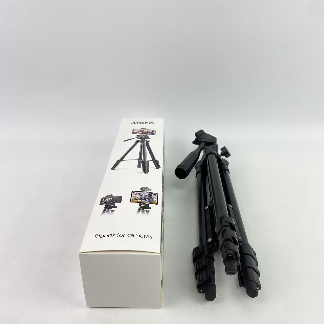 MOEO Tripods for cameras,60" Camera Tripod,Cell Phone Tripod,Professional Aluminum Portable Tripod Stand with Phone Tripod Mount&1/4”Screw
