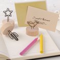 thumbnail image 3 of Note Clip Wooden Base Metal Bird House Star Car Flower Shape Message Holder for Business Card, 3 of 7