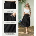 thumbnail image 6 of JWD Women's Skirts Flowy Maxi Skirt Summer Long Midi Length Casual Skirt Elegant Cool Dress with Pockets Black L, 6 of 8