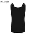 thumbnail image 3 of Bavlkeal Tank Tops for Women Pleated Crew Neck Sleeveless Solid Color Plus Size Going Out Beach Vacation Cute Summer Tops Black S-2XL, 3 of 5